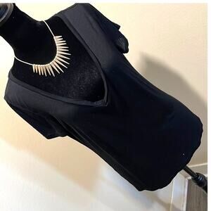 💥H&M Basics Black V Neck T Shirt Small Short Sleeve Essential Tee